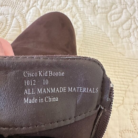 SEVEN7 Cisco Kid Bootie chocolate brown faux suede women's size 10 - Picture 3 of 8